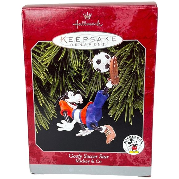 1998 Hallmark Keepsake Ornament Disney Goofy Soccer Star Mickey & Co Christmas - Picture 6 of 8